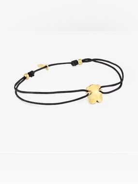 TOUS TWO-TONE NYLON BRACELET WITH BEAR MOTIF ICON METAL